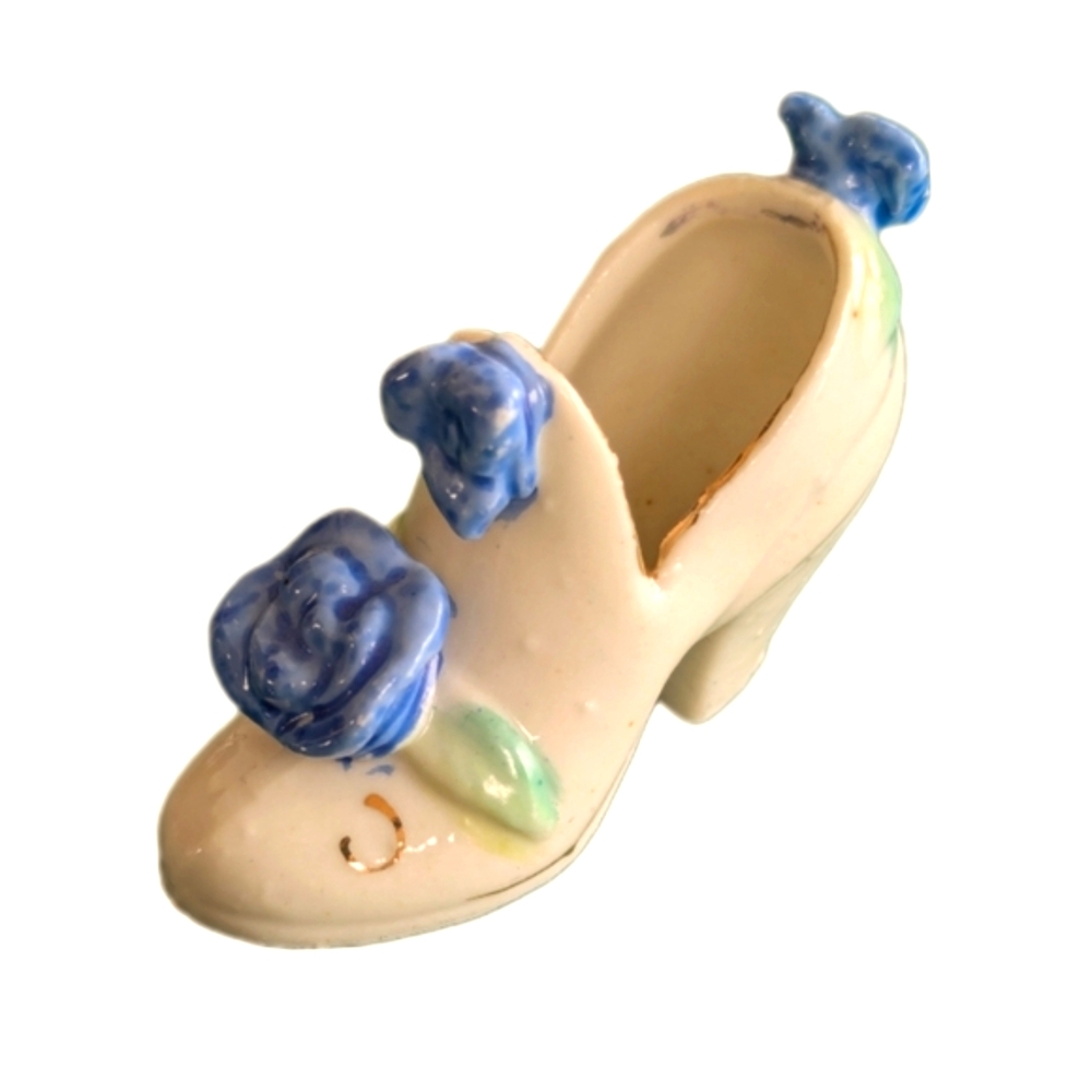 Japanese Ceramic Shoe Figurine